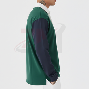เสื้อโปโลผู้ชายแขนยาวถักลายบล็อกสีสันทันสมัยปี 2026 พร้อมโลโก้สั่งทำพิเศษ ระบายอากาศได้ดี แห้งเร็ว สวมใส่สบายๆ - Product Image 3