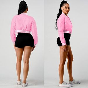 OEM ODM Women <b>Crop</b> Top Varsity <b>Jacket</b> Premium Chenille Patch Fashion Sample Service Available Worldwide Supply - Product Image 2