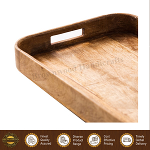 Bandeja Rectangular de Madera de Mango para Servir Alimentos, Diseño Atractivo, Excelente Calidad, Precio Directo de Fábrica, para Uso en Hoteles y Restaurantes - Product Image 4
