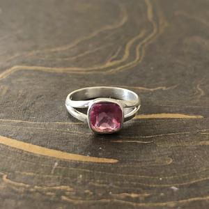 Designer Pink <b>Quartz</b> Fashion <b>Ring</b> 3.2 Grams - Product Image 1