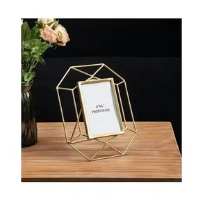 Modern Finish Metal Glass Photo <b>Frame</b> <b>Wall</b> Hanging <b>Picture</b> Holder Stylish Interior Display - Product Image 4