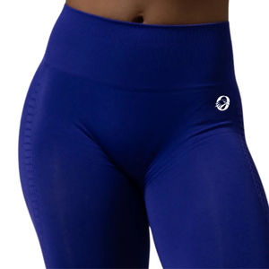 Royal <b>Blue</b> Women's Mid Rise Athletic Leggings Stretch Performance Pants for Workout Gym Running Yoga Fitness Training - Product Image 4