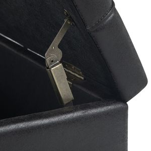 Tavolino da Caffè Harrison Nero Effetto Invecchiato con Contenitore - Categoria Prodotti: Pouf e Sgabelli - Product Image 3