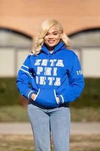 ผู้ผลิตเสื้อผ้า Zeta Phi Beta แบบสั่งทำพิเศษ ทรงปกติ เสื้อฮู้ดฤดูหนาว ปักลาย ผ้าฝ้ายฟลีซเป็นมิตรกับสิ่งแวดล้อม - Product Image 2