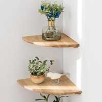 Ensemble d'étagères murales flottantes modernes en bois naturel, étagère de rangement minimaliste en chêne pour bureau, salon, chambre, cuisine, bibliothèque