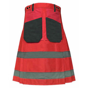 Ceinture de kilt utilitaire réfléchissante rouge et grise pour pompier écossais traditionnel, boucles pour ceinture, 2026 - Product Image 2