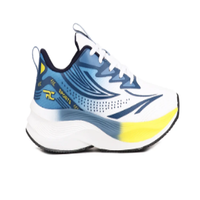 Chaussures de course bleues et blanches pour hommes, baskets basses à lacets, chaussures de sport respirantes, chaussures athlétiques à semelle amortie