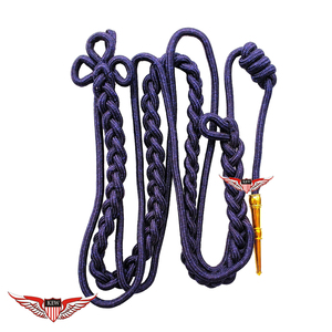 Aiguillette en cordon torsadé avec pointe dorée métallique - Product Image 4