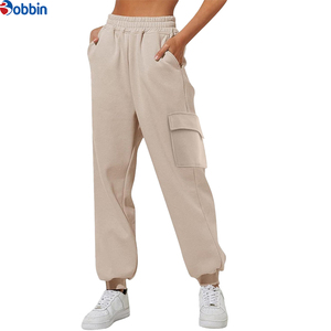 Nouveau design, dernière collection : Pantalon cargo pour femme, taille haute, avec cordon élastique, coupe large, décontracté, style workwear - Product Image 4