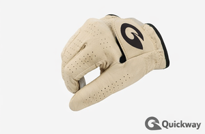Gants de golf en cuir de qualité supérieure Quickway, design perforé respirant avec sangle Velcro réglable - Product Image 2