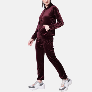 Velvet Comfortable <b>Tracksuit</b> for Hot Women Custom Logo <b>Velour</b> Sweatsuit Sweat Track Suit Jogging Suit Yoga Gym Wear Breathable - Product Image 3