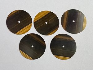 Natural Tiger Eye Gold Flat Cut Watch Dial 31.50 mm 0.6 mm Thickness One Sided Polished Watch <b>Face</b> - Product Image 2