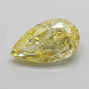 Diamant en forme de poire jaune vif fantaisie de 5,01 carats, clarté VS1, coupe excellente, diamant certifié pour bijoux de luxe et fiançailles - Product Image 1