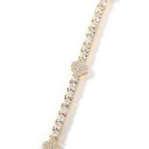 Pulsera de tenis de plata 925 para mujer con diamantes de talla brillante redonda, diseño floral y engaste de garra, joyería clásica para boda a precio de exportación - Product Image 2