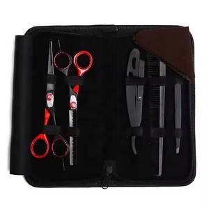 Professional Hairdressing <b>Scissors</b> Set With Combs And Thinning Shears In Black Carry Case For Salon Use - Product Image 1