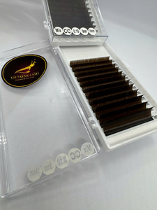 Extensiones de Pestañas Individuales Mega Volumen Súper Suaves 0.03 0.05 de Fábrica Vietnamita, Bandeja de Pelo Sintético Negro Mate - Product Image 6