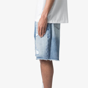 Shorts en jean personnalisés avec broderie, design usé, qualité supérieure, vente en gros, shorts en jean pour hommes - Product Image 3