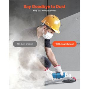Universal 4-5 Inch Grinding Dust Shroud for <b>Angle</b> <b>Grinder</b> Surface <b>Grinder</b> 6 Clamping Washers Connects Vacuum Unit Guard Shield - Product Image 5