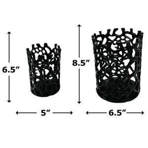 Handmade <b>Candle</b> Stand With <b>Nest</b> Design Black Metal Home Decoration - Product Image 2