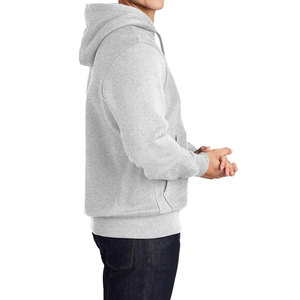 Custom Front Logo Embossed Men's Heavyweight Cotton Fleece Winter Pullover <b>Hoodie</b> Puff Printing Solid Streetwear - Product Image 5