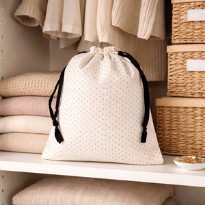 High Quality Jute <b>Drawstring</b> Storage Bag with Handle | Eco Friendly Reusable Dust Pouch | Custom Print Promotional Gift Bag - Product Image 2