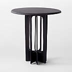 Contemporary Bar <b>Table</b> Architectural Slat Base Solid Top Design Sturdy Structure <b>Space</b> <b>Saving</b> Statement for Modern Interiors - Product Image 2