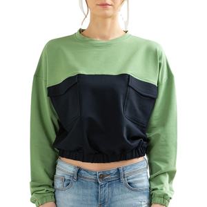 Sudadera de Manga Larga Lisa 2026, Sudadera Deportiva de Algodón para Yoga y Ejercicio, Top Corto para Mujer, Ropa Deportiva para Correr - Product Image 1