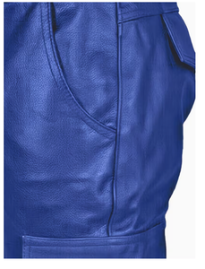 กางเกงทำงานผู้ชาย Spezia International สีน้ำเงิน ผ้าโพลีเอสเตอร์ เอวสูง กระเป๋าหลายช่อง ทรงตรง เอวยางยืด เคลือบ PU สำหรับฤดูหนาว - Product Image 4