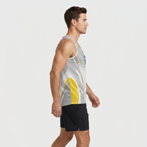 เสื้อกล้ามผู้ชาย Storm Fit แบบไม่มีแขน พิมพ์ลายด้วยความร้อน ผลิตจากโพลีเอสเตอร์ 100% ไม่ถักทอ แห้งเร็ว คอกลม สำหรับออกกำลังกาย - Product Image 4
