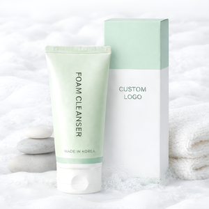 Crema Facial Vegana Coreana Antiarrugas, Limpiador Facial Suave con Centella Asiática y Té Verde, Hidratante y Calmante, OEM - Product Image 4