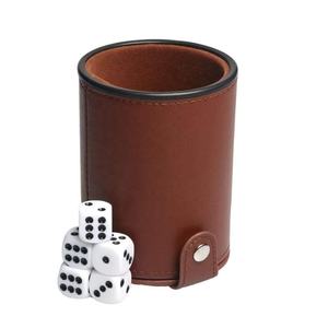Gobelet à dés de casino en cuir personnalisé, économique, pour bar, jeux de poker et jeux pour adultes - Product Image 1