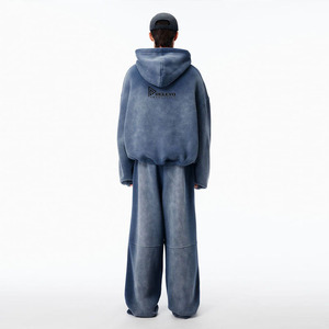 Nuevo Diseño de Chándal con Capucha y Cierre de Cremallera, Estampado Invernal, Informal, Ligero, de Corte Regular para Hombre, 100% Algodón de Secado Rápido - Product Image 6