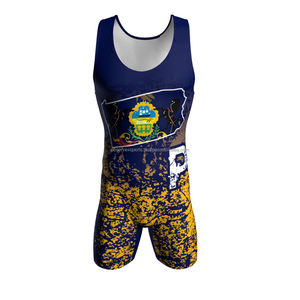 Wrestling Singlet, Custom New Arrival Sublimation Spandex Wrestling Wear Mens Pennsylvania Wrestling Singlet Kids - Product Image 1