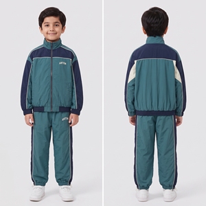 Conjunto Deportivo de 2 Piezas para Niños, Unisex, al por Mayor de Fábrica OEM, Impermeable, Transpirable, Estilo Vintage, Cortavientos - Product Image 1