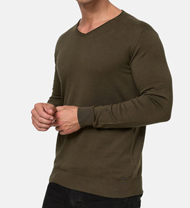 Sweat-shirt surdimensionné à col rond uni de haute qualité, en molleton de coton, avec logo personnalisé, pour homme, style streetwear - Product Image 1