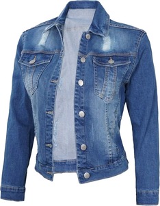 Chaqueta Vaquera Negra para Mujer ASTURBAN WEAR, con Botones y Cuentas, Corte Regular, Estilo Casual Vintage, Prenda Exterior Urbana, Ecológica 100% - Product Image 1