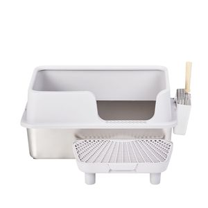 Lettiera per Gatti Extra Large in Acciaio Inossidabile con Coperchio e Filtro a Pedale per Gatti di Grandi Dimensioni - Product Image 2