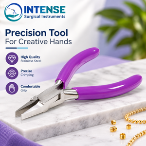 Alicates Profesionales de Punta Plana para Joyería, Acero Inoxidable, Precisión para Abalorios, Engarzado, Doblado de Alambre, Herramienta para Manualidades - Product Image 3