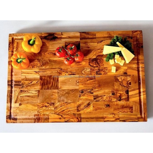 Tabla de cortar de madera de mango rústica hecha a mano, estilo rústico, para verduras, frutas, pan, de acacia, pino, abedul, bandeja, tabla de servir - Product Image 1