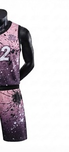 Ensemble de maillot de basket-ball blanc pour femme, impression par transfert thermique, col rond, sans manches, évacuation de l'humidité, coupe athlétique - Product Image 5