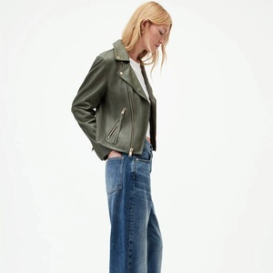 เสื้อแจ็คเก็ตหนังแท้ พรีเมียม เสื้อผ้าฤดูหนาวสำหรับผู้หญิง - Product Image 5