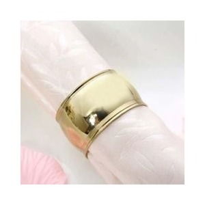 Anneau de serviette en métal doré à motif rose pour la décoration de table, style mariage, accueil élégant et look luxueux, provenance Inde - Product Image 6