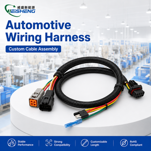 Harnais de câblage automobile multi-connecteurs personnalisé série Deutsch DT avec protection par tube ondulé - Product Image 1