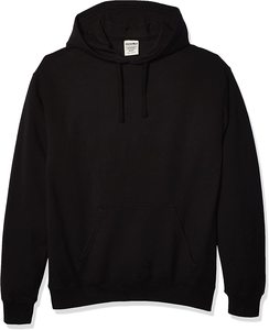 Nouveau sweat-shirt à capuche en polaire noir de qualité supérieure, coupe classique, couleur unie, pull décontracté avec poche avant, idéal pour l'automne - Product Image 1