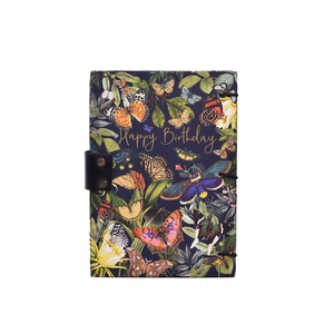 <b>A5</b> Decorative Lock Diary <b>Notebook</b> Butterfly Floral Print Hard Cover | 200 Pages Double Side Writing Paper Journal Gift <b>Notebook</b> - Product Image 2