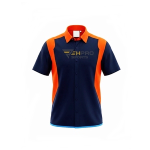 เสื้อเชิ๊ตแบบกระดุมสี F1เสื้อแข่งเสื้อเชิ๊ตลูกเรือเสื้อเชิ๊ตแบบมีกระดุมตามสั่งผู้ผลิตเสื้อผ้าสำหรับการแข่งรถ - Product Image 1