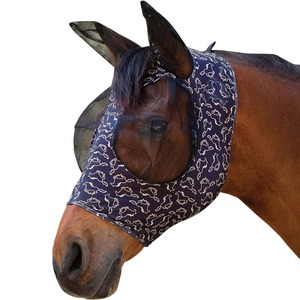 Best Quality Poly Cotton Knitted Horse Fly Veil Ear Net <b>Bonnet</b> Fly Mask Breathable Fly Mask Mix Colors for Horse Care Products - Product Image 5