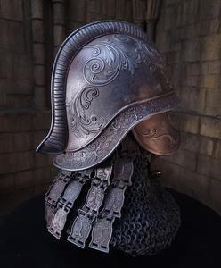 Rey Medieval Leonidas, casco romano espartano griego, disfraz de guerrero, armadura de diseñador para hombre, casco de Metal para disfraz, artesanía de Calvin - Product Image 3