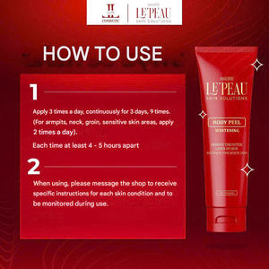 LE'PEAU Peel Body Retinol 150ml VN Loción corporal exfoliante 7 días Iluminador y desvanecimiento de manchas oscuras para belleza y cuidado personal - Product Image 2