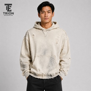 เสื้อฮู้ดดี้ผู้ชายสไตล์วินเทจแนวสตรีทแวร์ ทรงโอเวอร์ไซส์ ผ้าฝ้ายหนานุ่ม พิมพ์ลายดิจิทัล สำหรับฤดูหนาว - Product Image 1